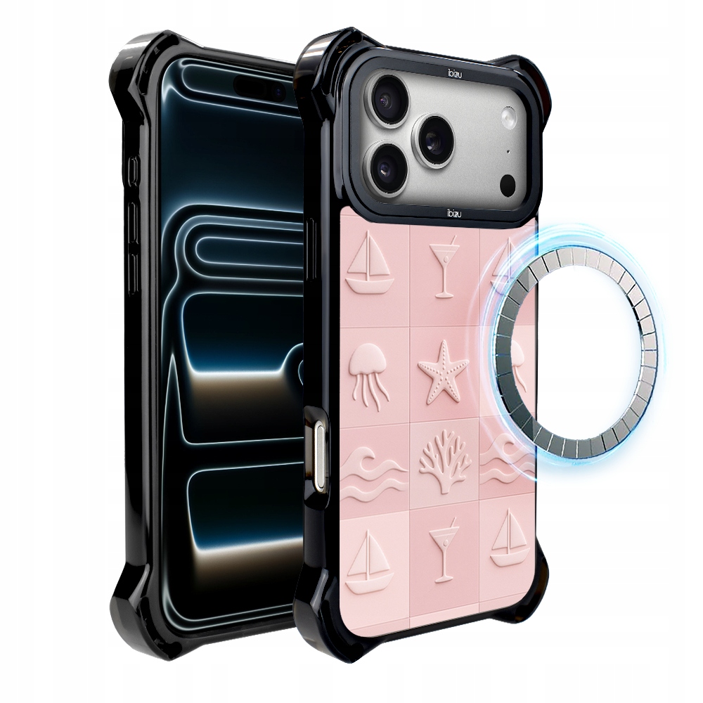 Pouzdro pro iPhone 17 Pro Ibizu DropGuard Ultra s MagSafe, Korálový klub