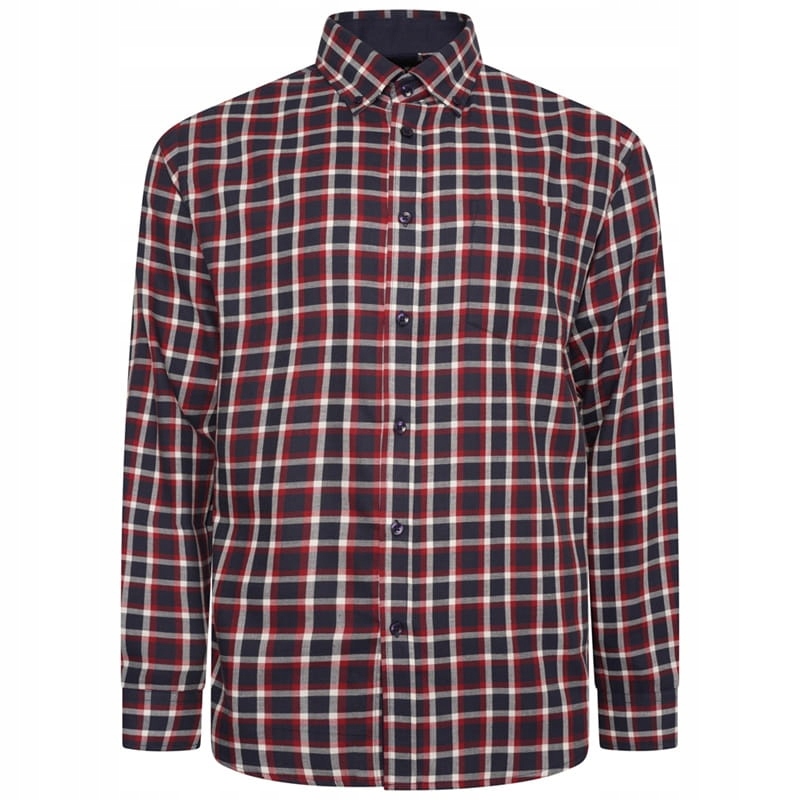 Pánská kostkovaná košile Kam modrá, velká velikost