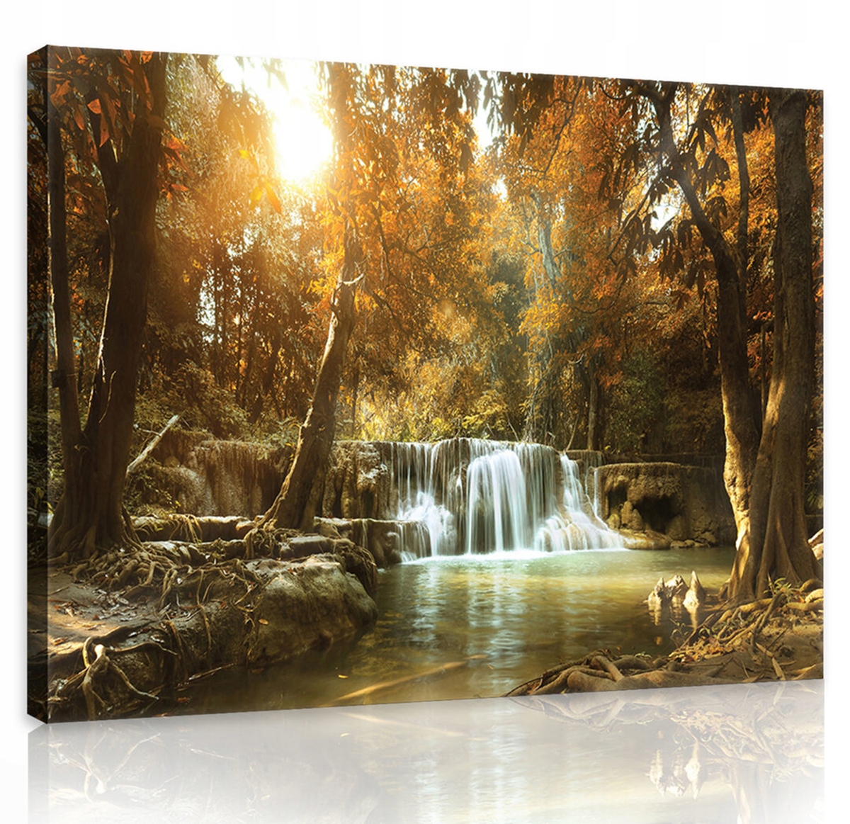 Obraz Na Plátně Canvas 100x75 Les Vodopád Pohled