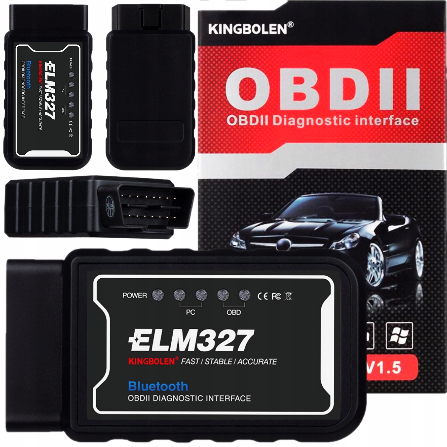 ELM327 iCar2 Kingbolen OBD2 Interfejs Bluetooth Pl Wifi Ios Android