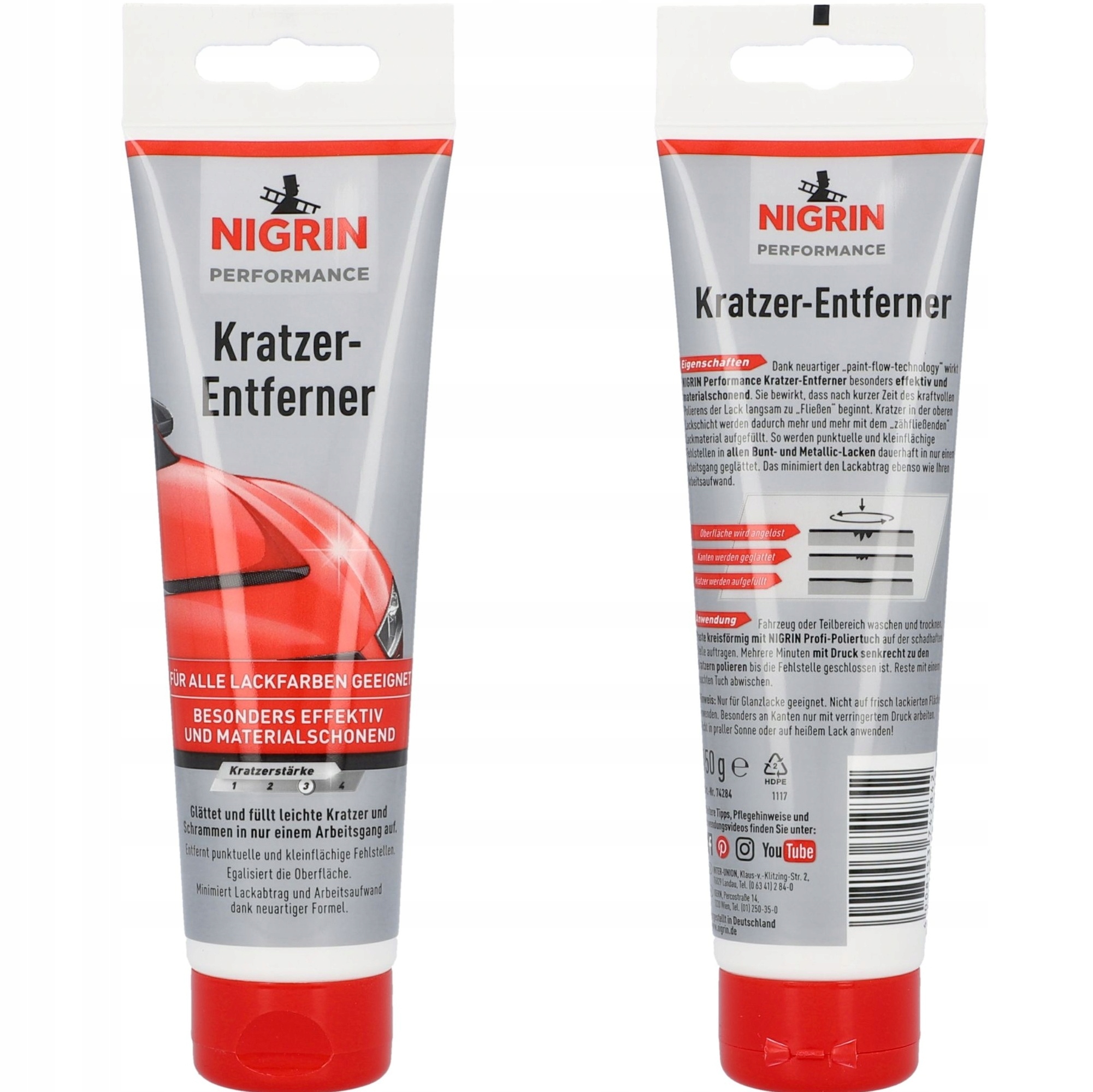 Nigrin Pasta do Usuwania Rys z Larkieru Samochodowego 150 g Uniwersalna