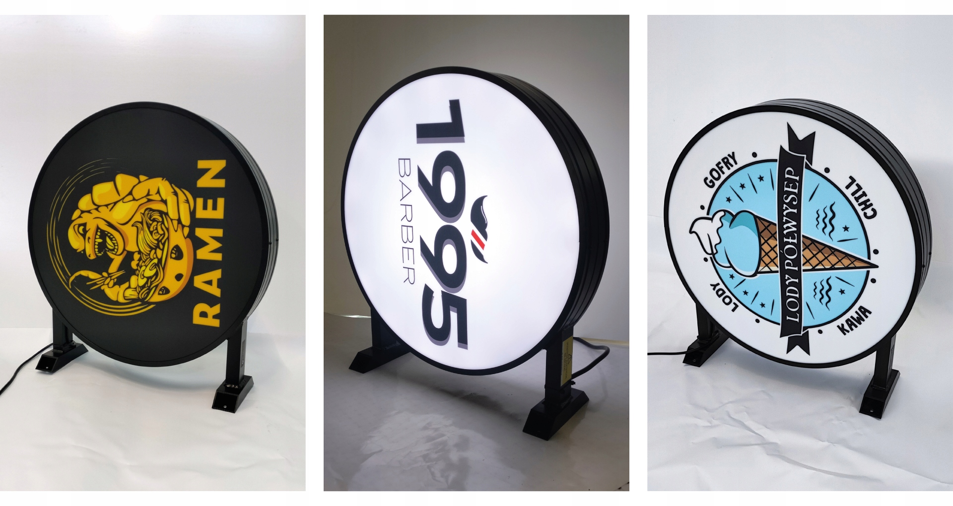 KASETON REKLAMOWY okrągły dwustronny 60cm Wysokość produktu 60 cm