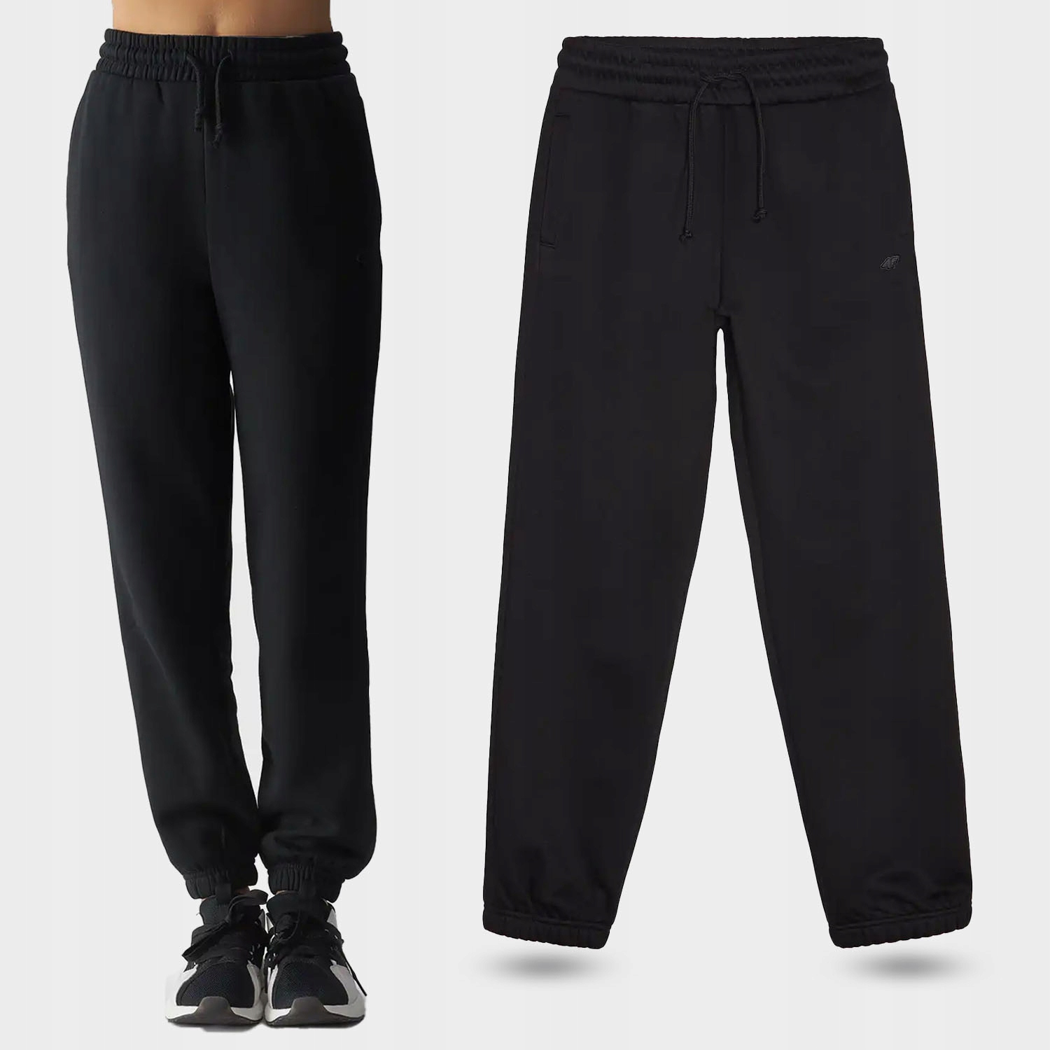 SPODNIE DRESOWE DAMSKIE 4F SPORTOWE DRESY BAWEŁNIANE Z KIESZENIAMI AW240819 Marka 4F