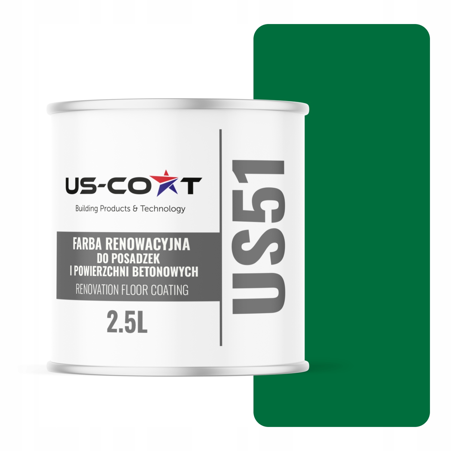 Farba Na Renováciu Betónových Podláh Garáž Zelená Farba RAL6029 Polomatná 2,5 L