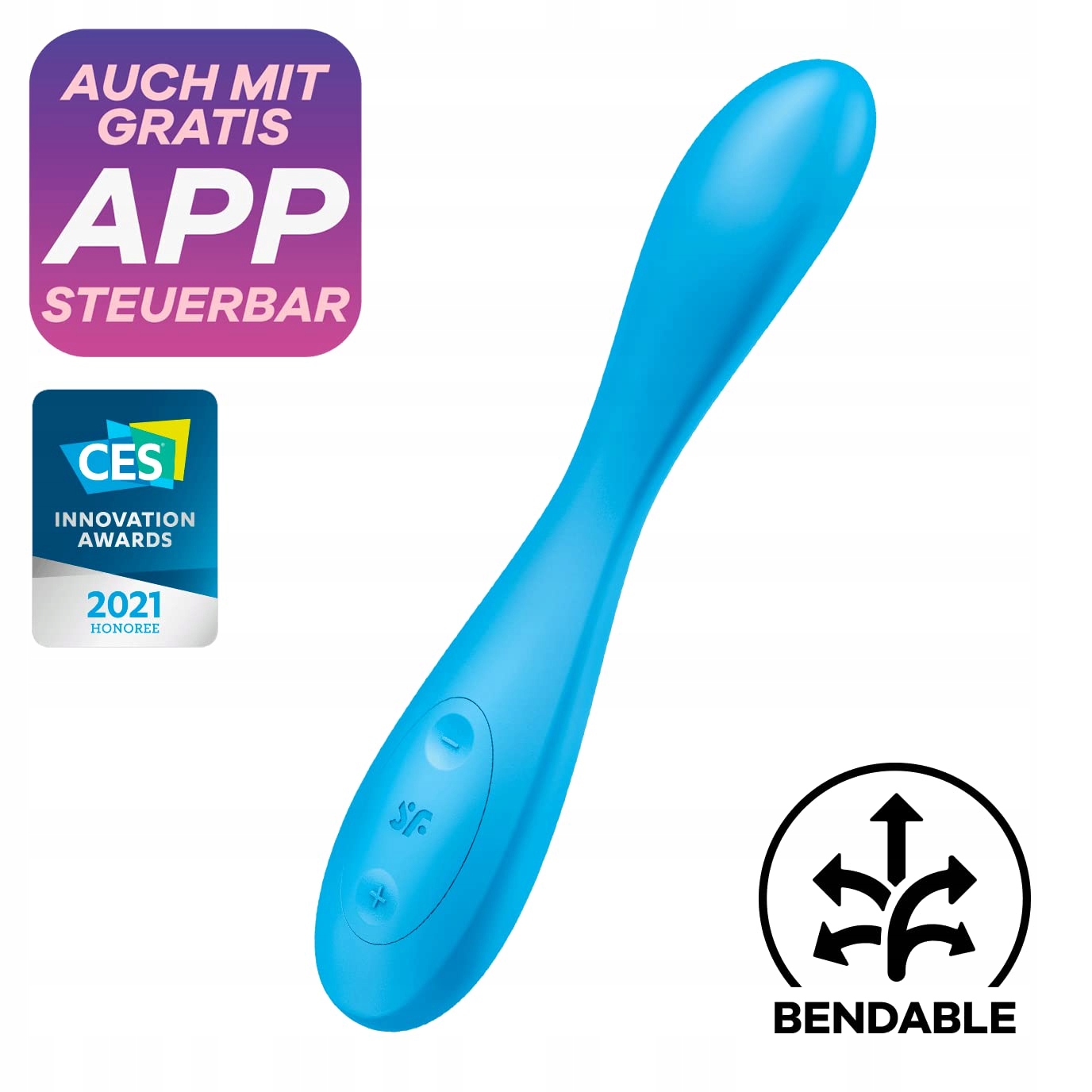 SATISFYER G-Spot Flex 4 Wibrator App Kompatybilny Wodoodporny Silikonowy — miniatura 2