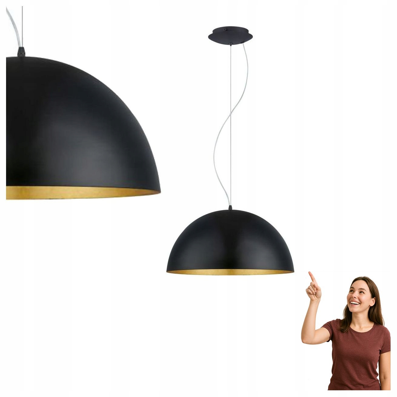 Závěsná lampa Gaetano 1 94936 Eglo