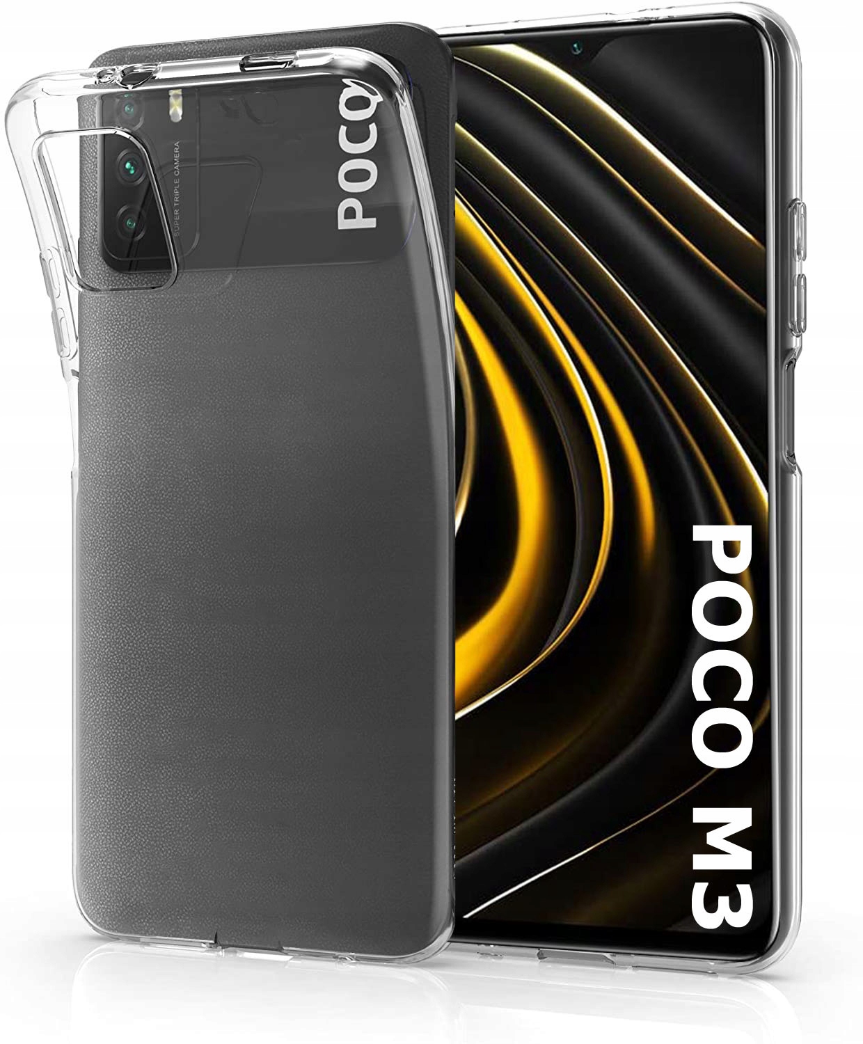 

Etui do Xiaomi Poco M3 Przezroczyste Slim Szkło