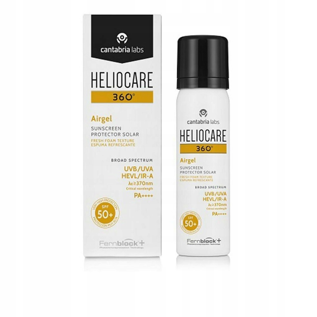 Opalovací krém na obličej Heliocare Airgel Czarny Spf 50 60 ml Fotoim