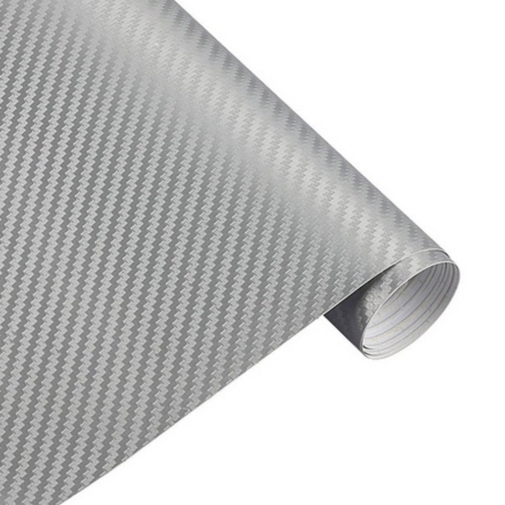 Srebrna Folia Carbon Okleina Karbon 3D 152 x 50cm