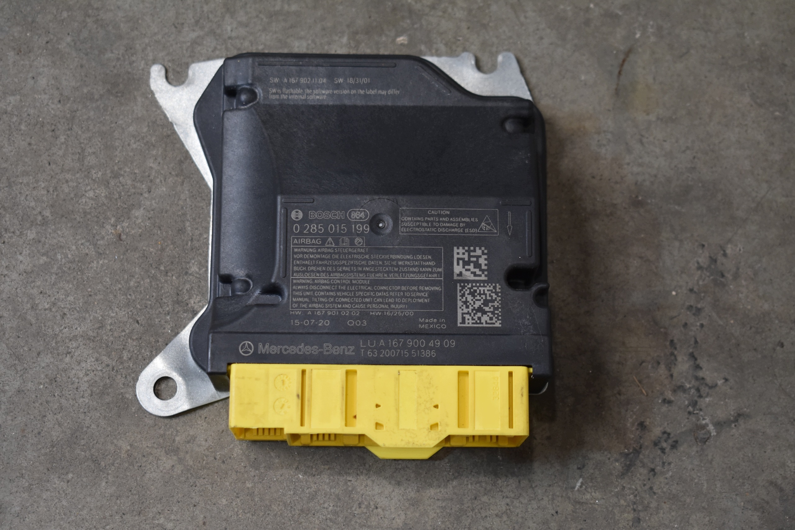 IDEALNY control unit module airbag MERCEDES GLS X167 1