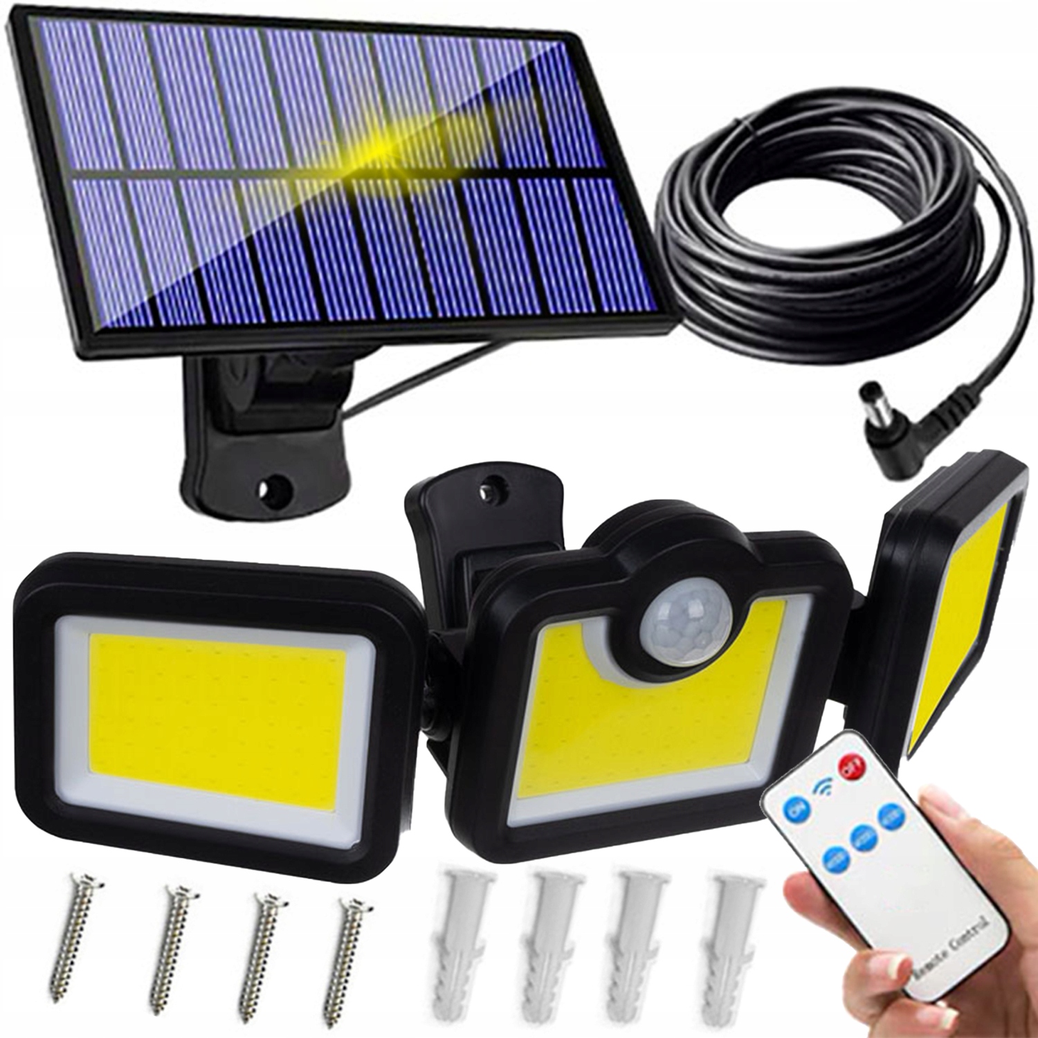 

Lampa Solarna Led Czujnik Ruchu Osobny Panel Pilot