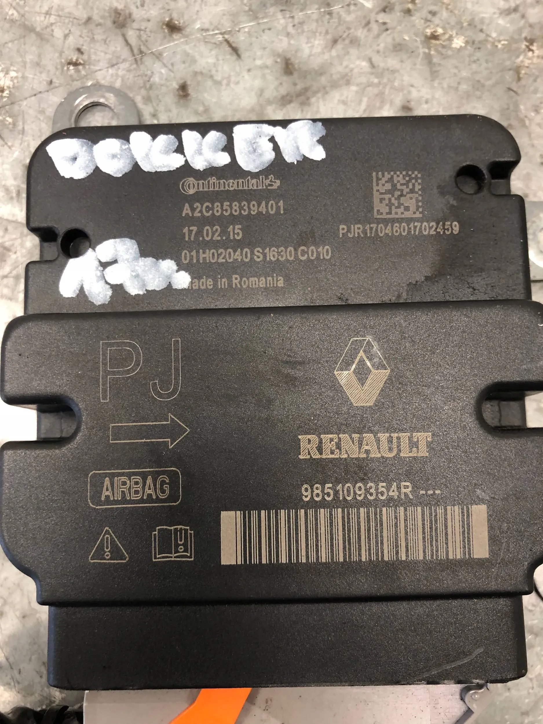 Module SENSOR Airbag DACIA DOKKER 985109354R