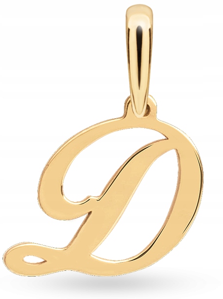 ZŁOTA MODNA ZAWIESZKA LITERKA D 585