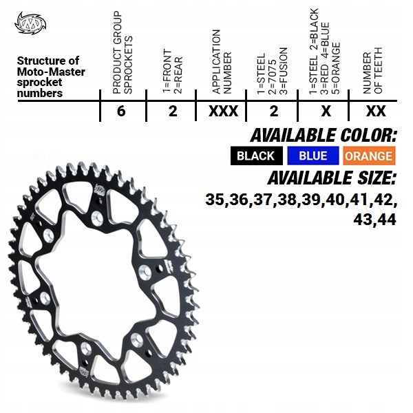 Moto-master Ozubené Koleso Zadné Hliníkové T7075 (ergal) 4644 41 (464441) Ktm Sx