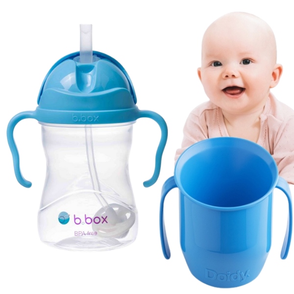 Zestaw BIDON B.BOX + KUBEK Doidy Cup nauki picia