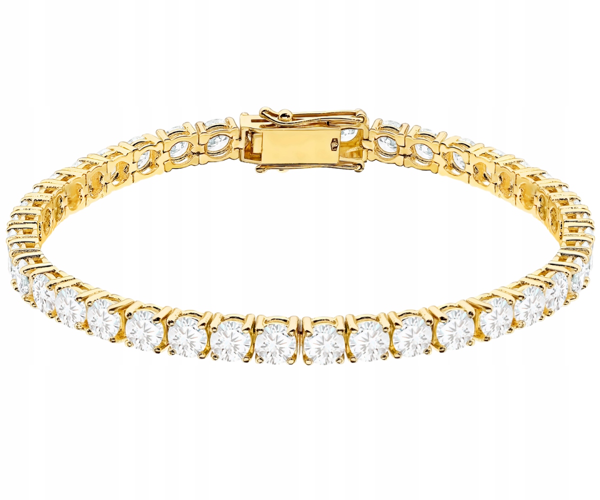 Zlatý náramek 585 s diamanty 9,25 Ct 16 cm jako Dárek Gravírování