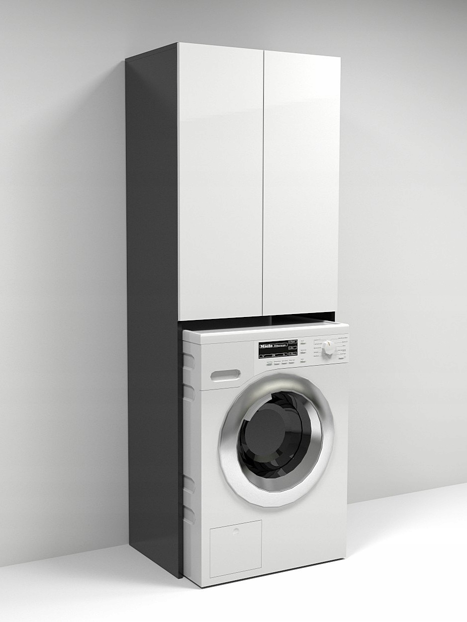 Szafka nad pralke czarna + biały