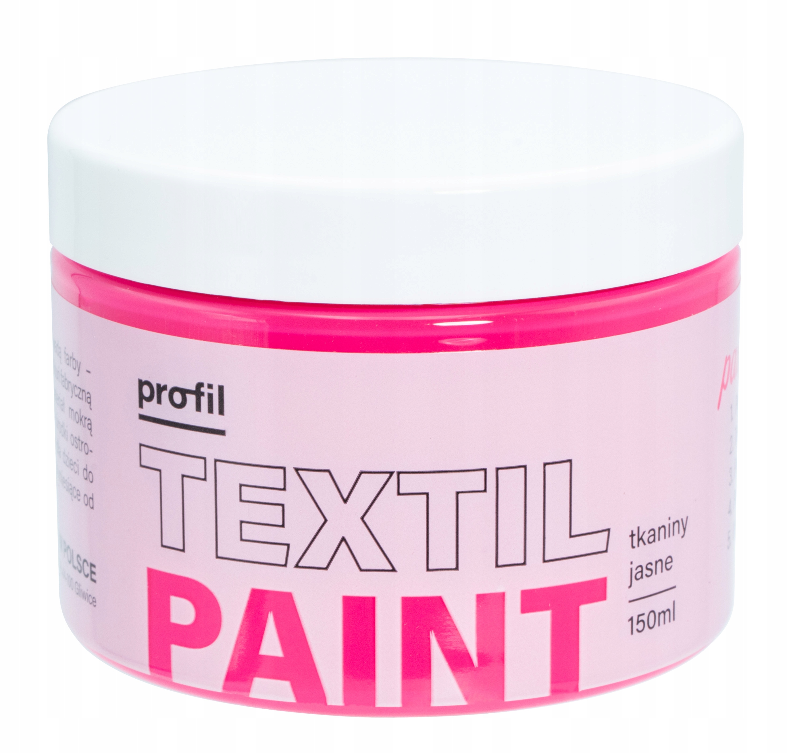 FARBA do malowania T-SHIRTÓW jasnych róż fluo