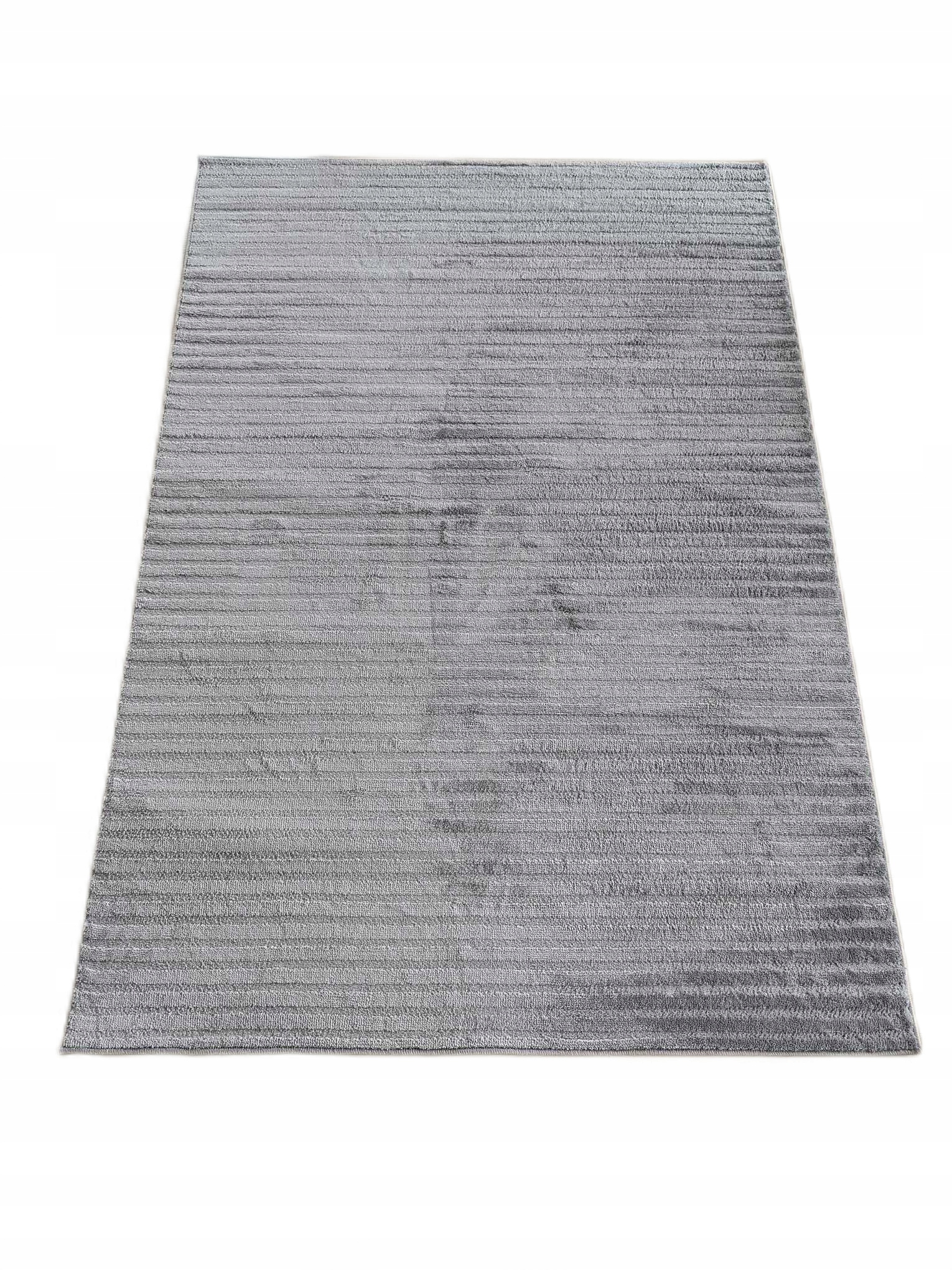 Koberec o rozměrech 160 x 230 cm s krátkými měkkými štětinami, šedá barva