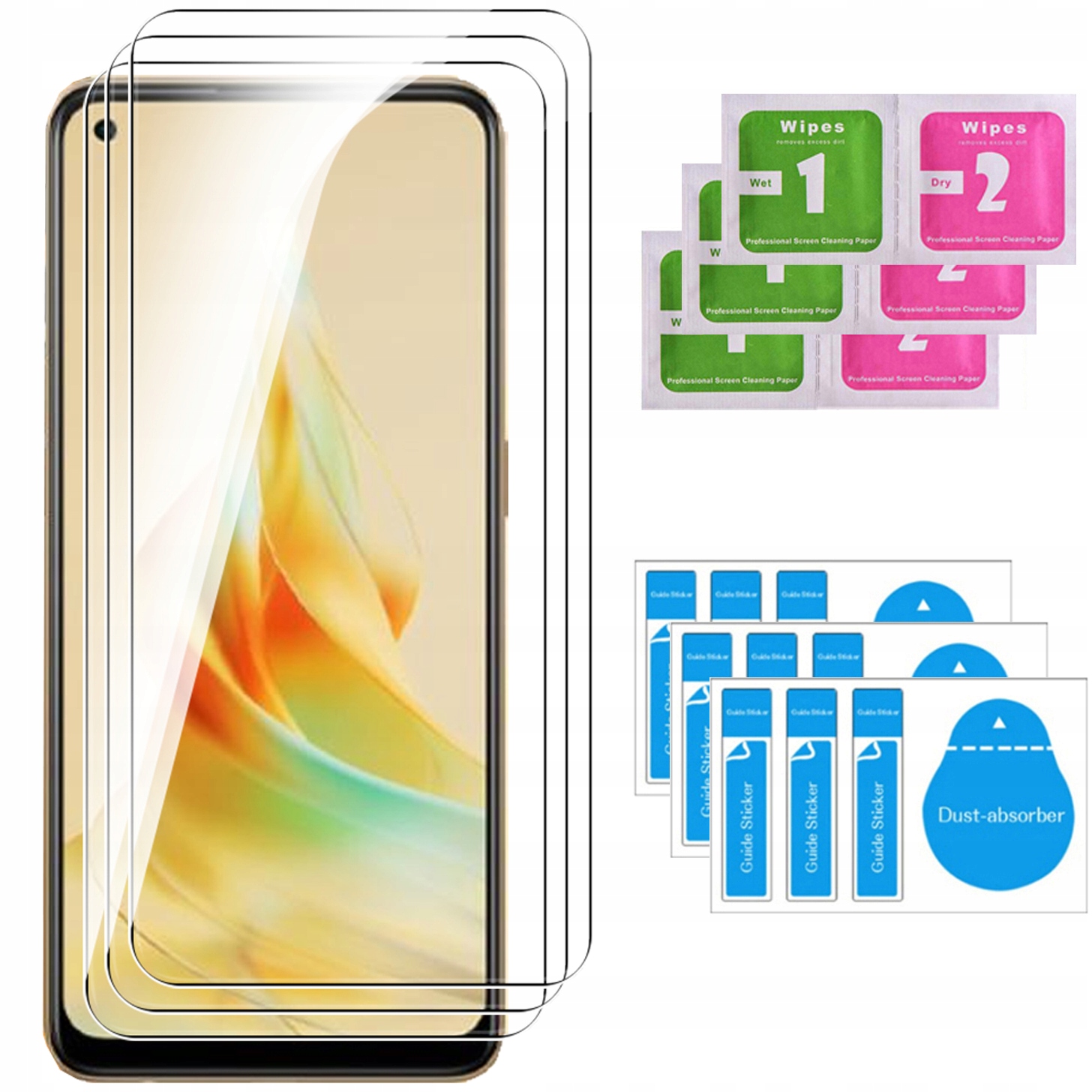 

3x Szkło Hartowane 9H do Oppo Reno 8T
