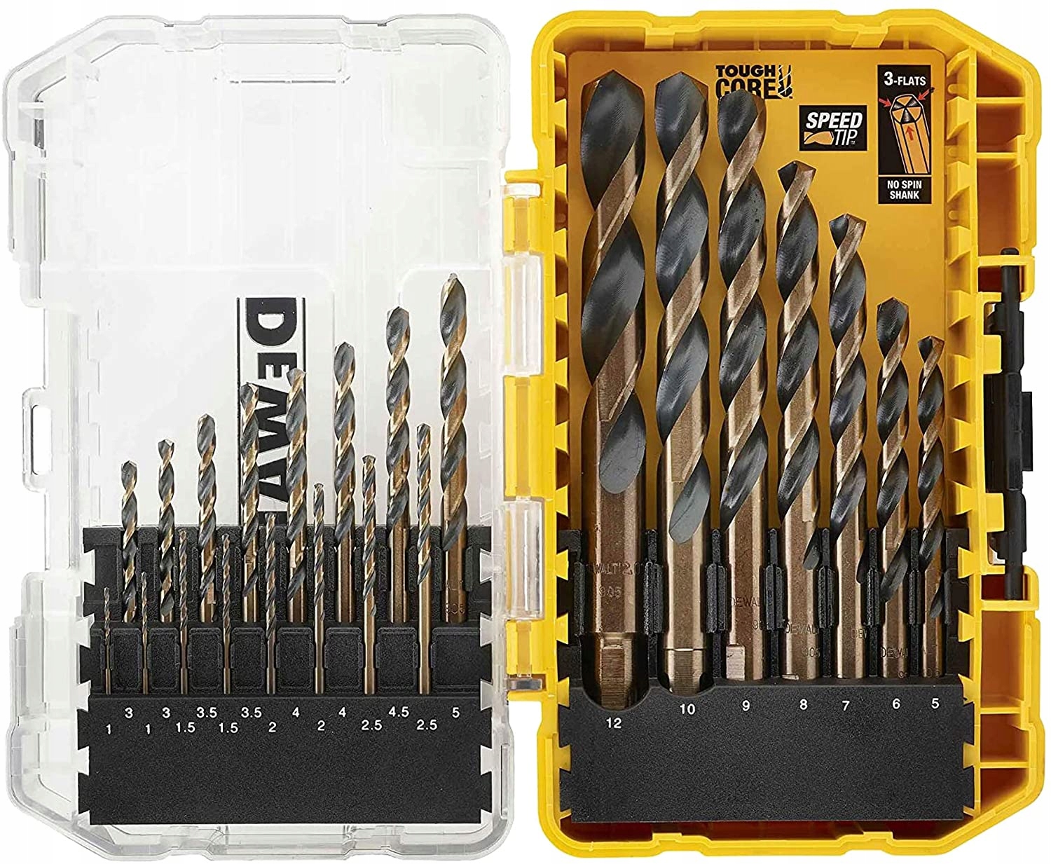 DEWALT Zestaw Wierteł Do Metalu Drewna I Tworzyw Sztucznych 23 Sztuki — miniatura 4