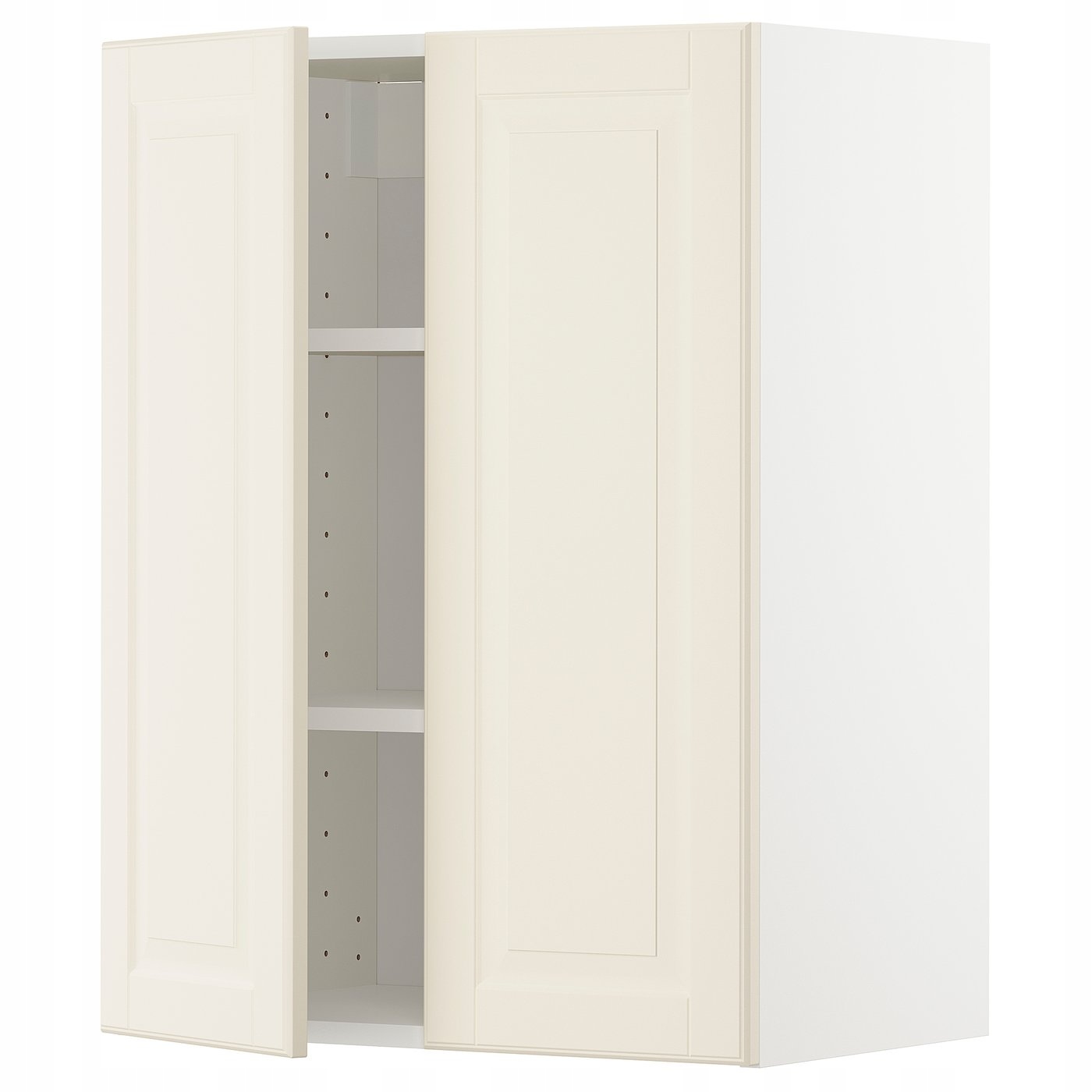 Szafka ścienna 60x80 cm biała kremowa z półkami