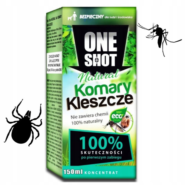 

One Shot natural Komary Kleszcze do 500 m2 Ogrodu