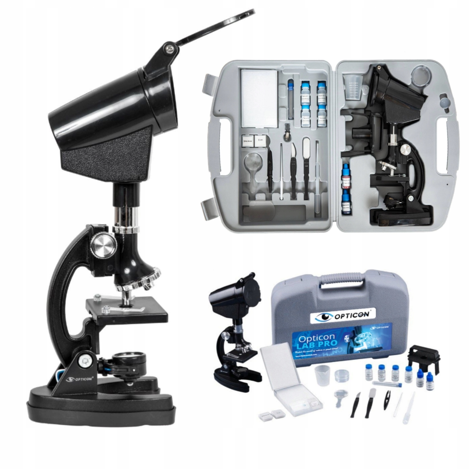 Mikroskop Opticon Lab Pro 1200x akcesoria