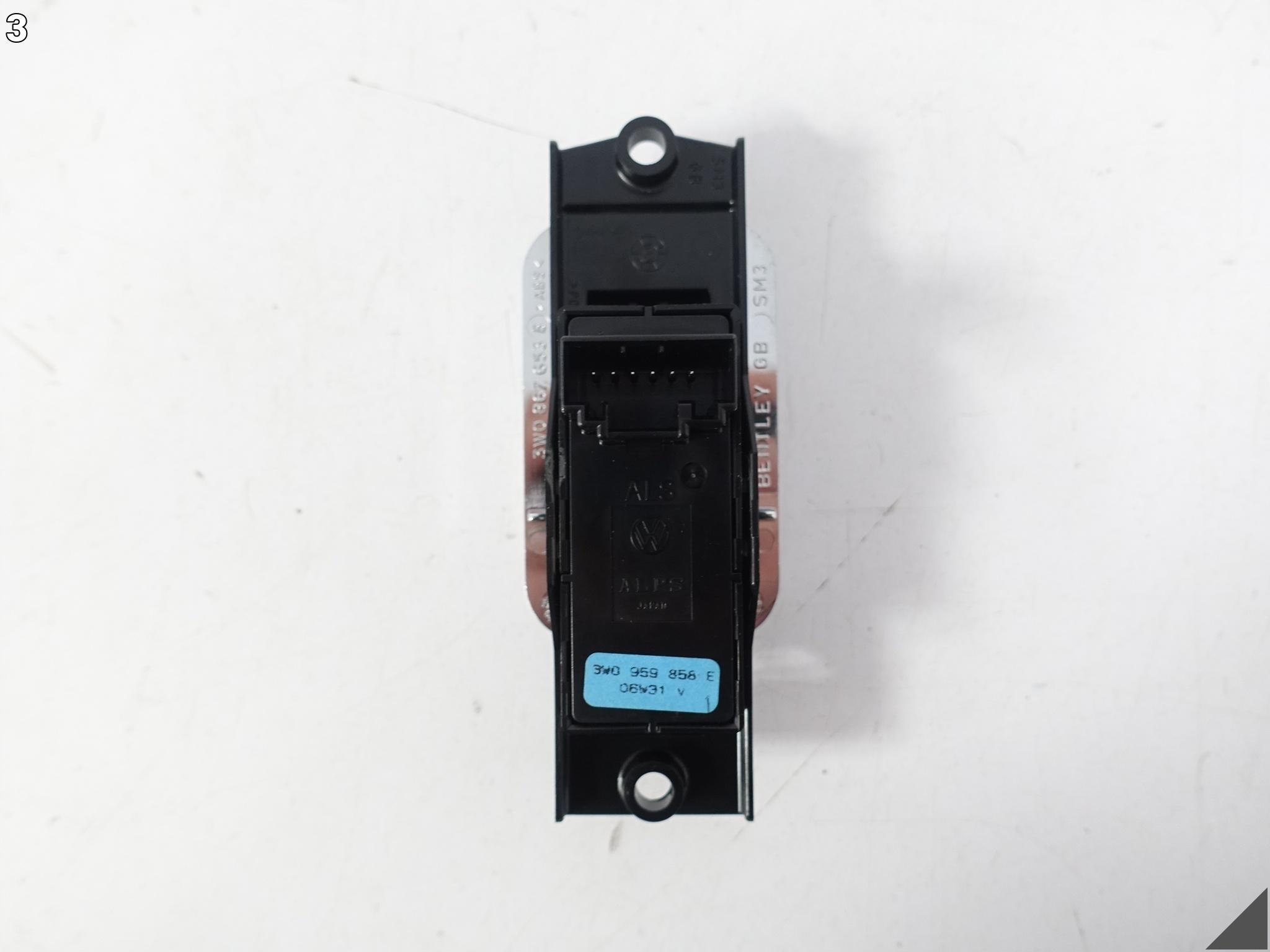 BENTLEY CONTINENTAL 3W0 3W5 opening control switch windows left = right
