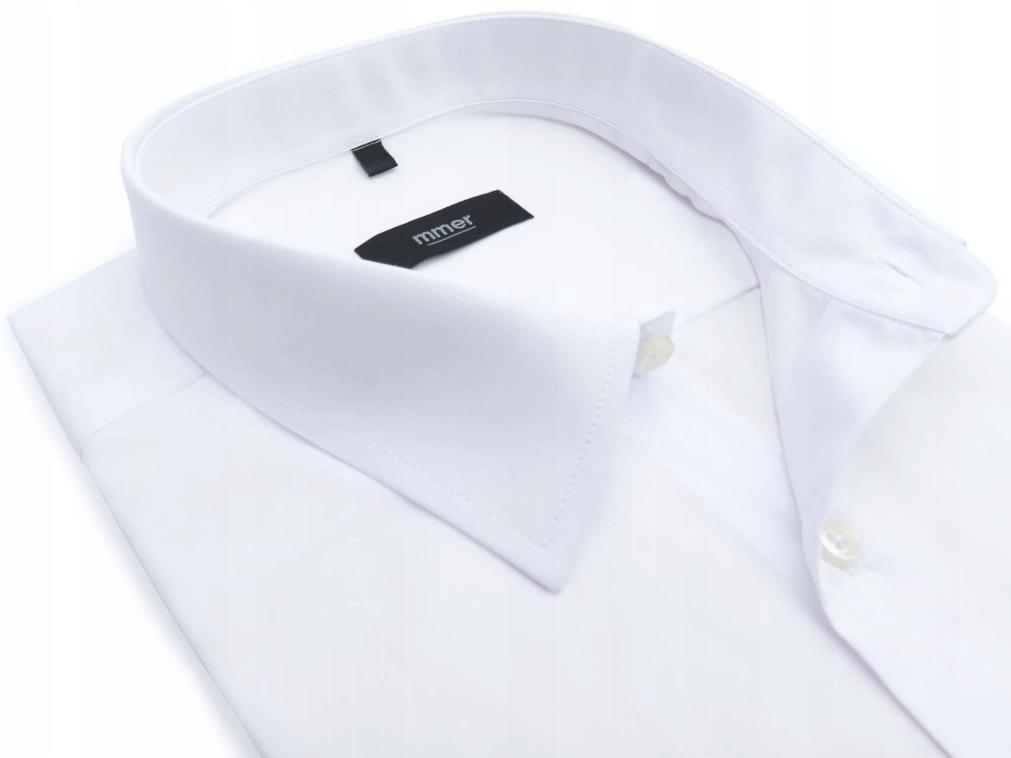 

Biała koszula krótki rękaw 001 176-182 43-Slim