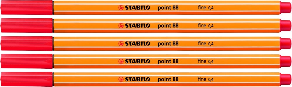 

Cienkopis Stabilo Point 88 0.4mm czerwony x 5