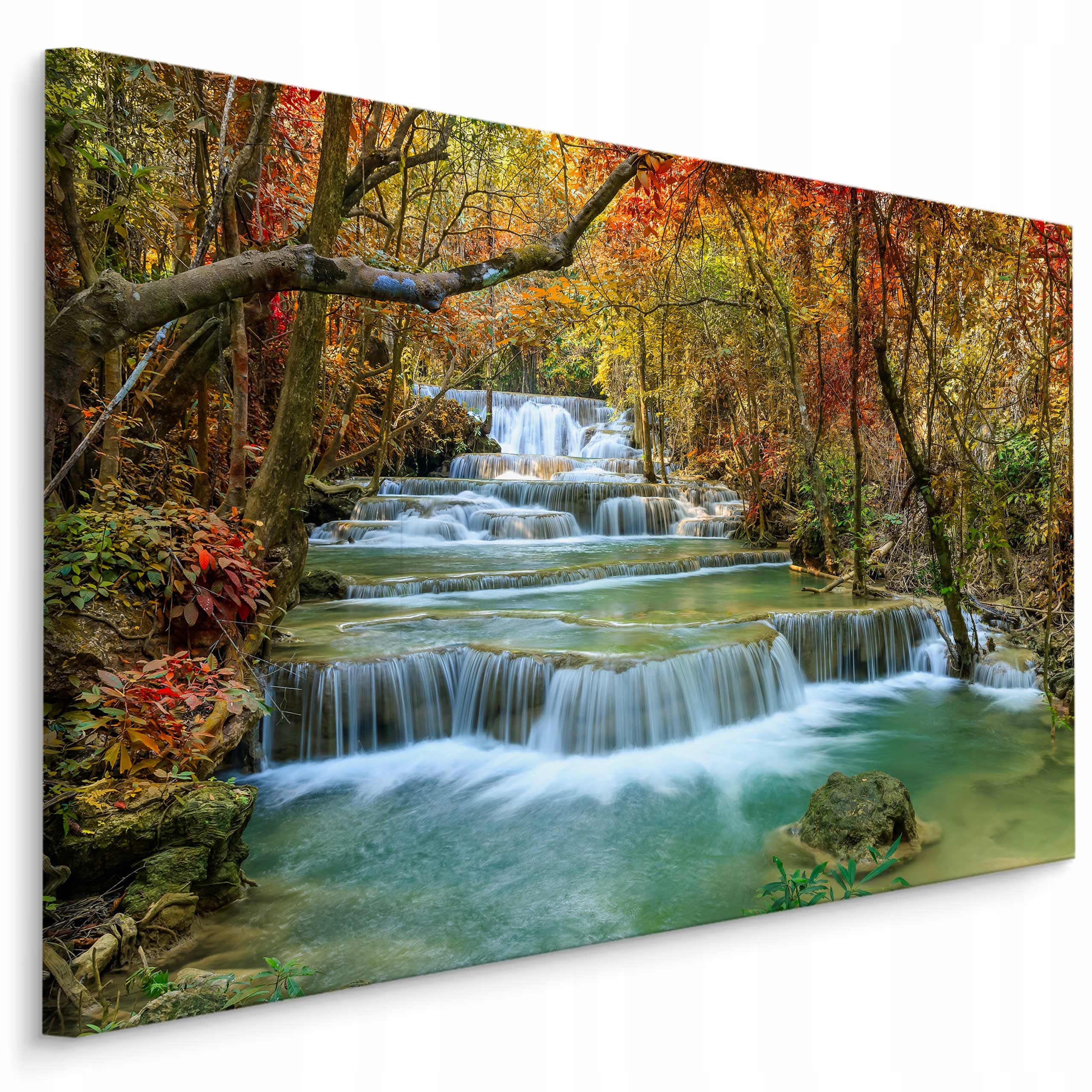 

Obraz Ścienny Wodospad Las Natura Pejzaż 3D 120x80