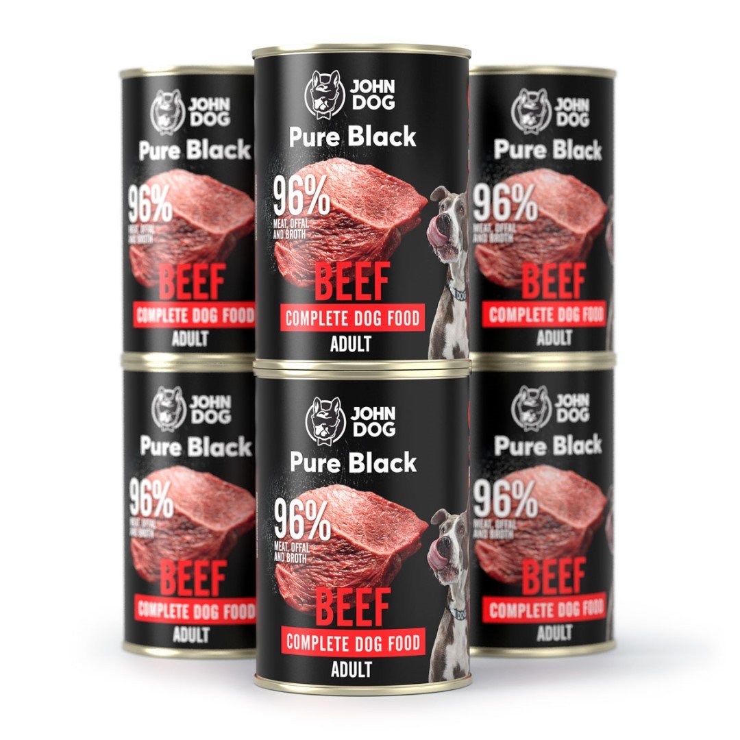John Dog Pure Black Hovězí Krmivo Mokré Pro Psa 6x400g