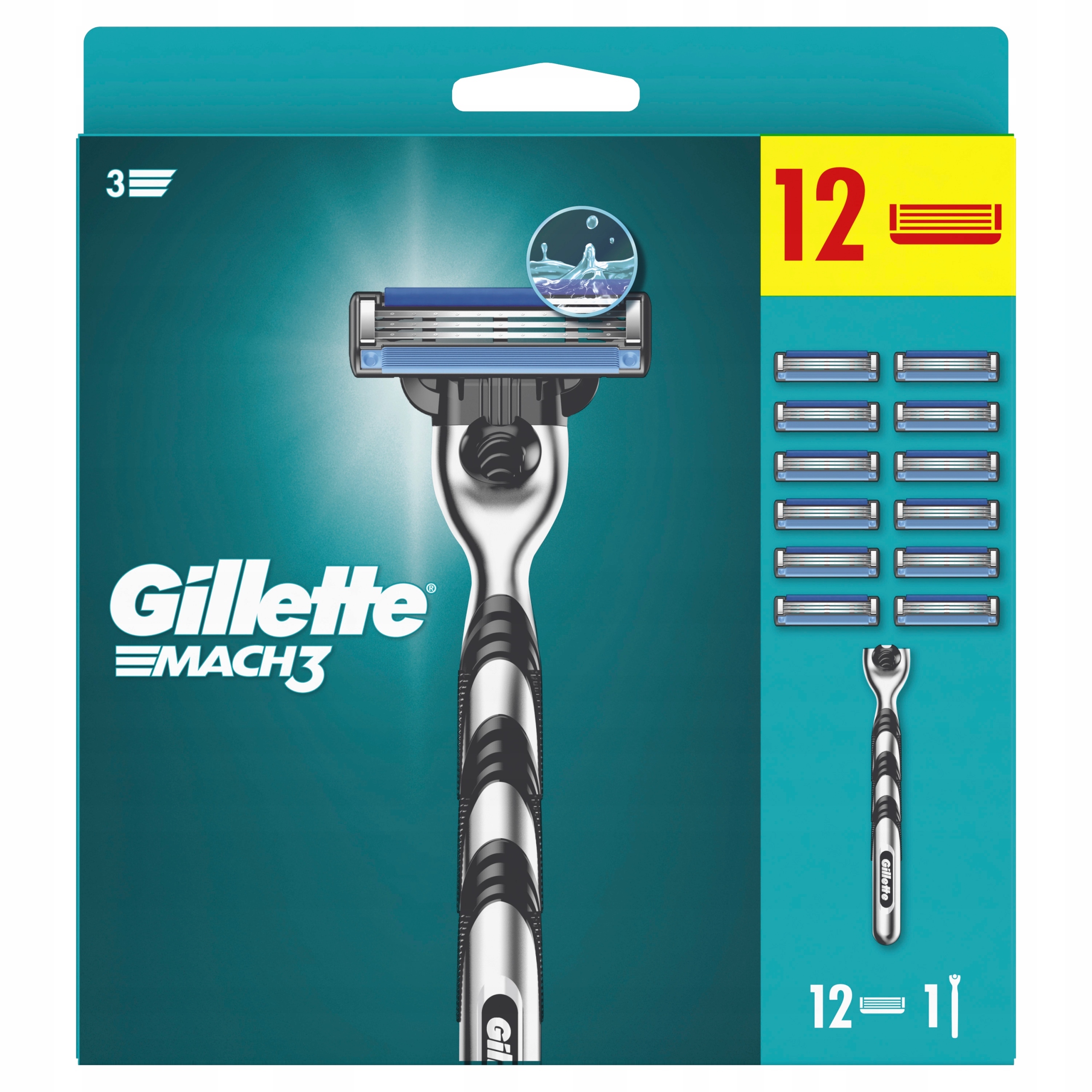 Gillette Mach3 Holicí strojek 12 břitů