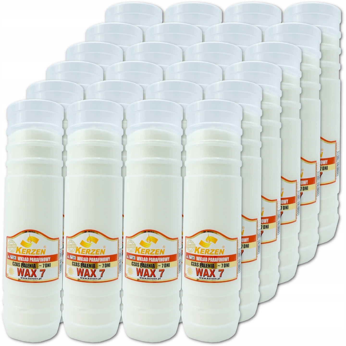 

Wkłady do zniczy parafinowe Kerzen Wax 7 168h 24sz