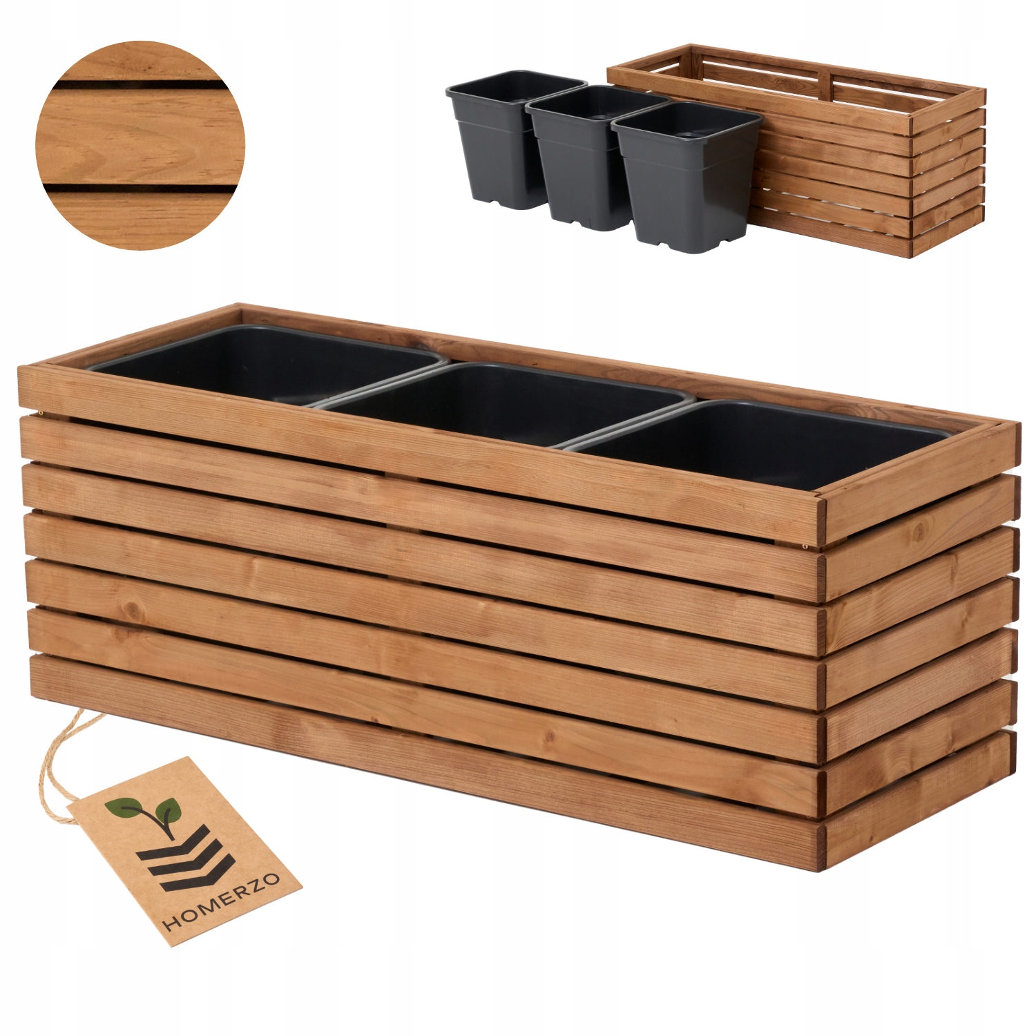 Drewniana duża donica ogrodowa wkład taras balkon