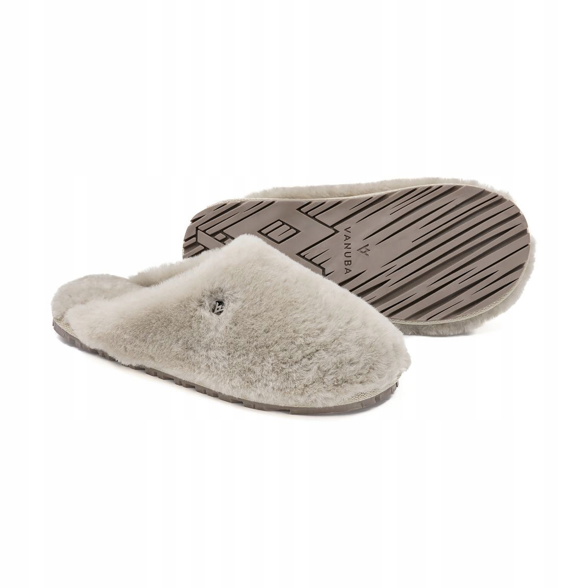 Dámské pantofle Horalské Pantofle Loutky Vlněné teplé Šedé Taupe vel 42