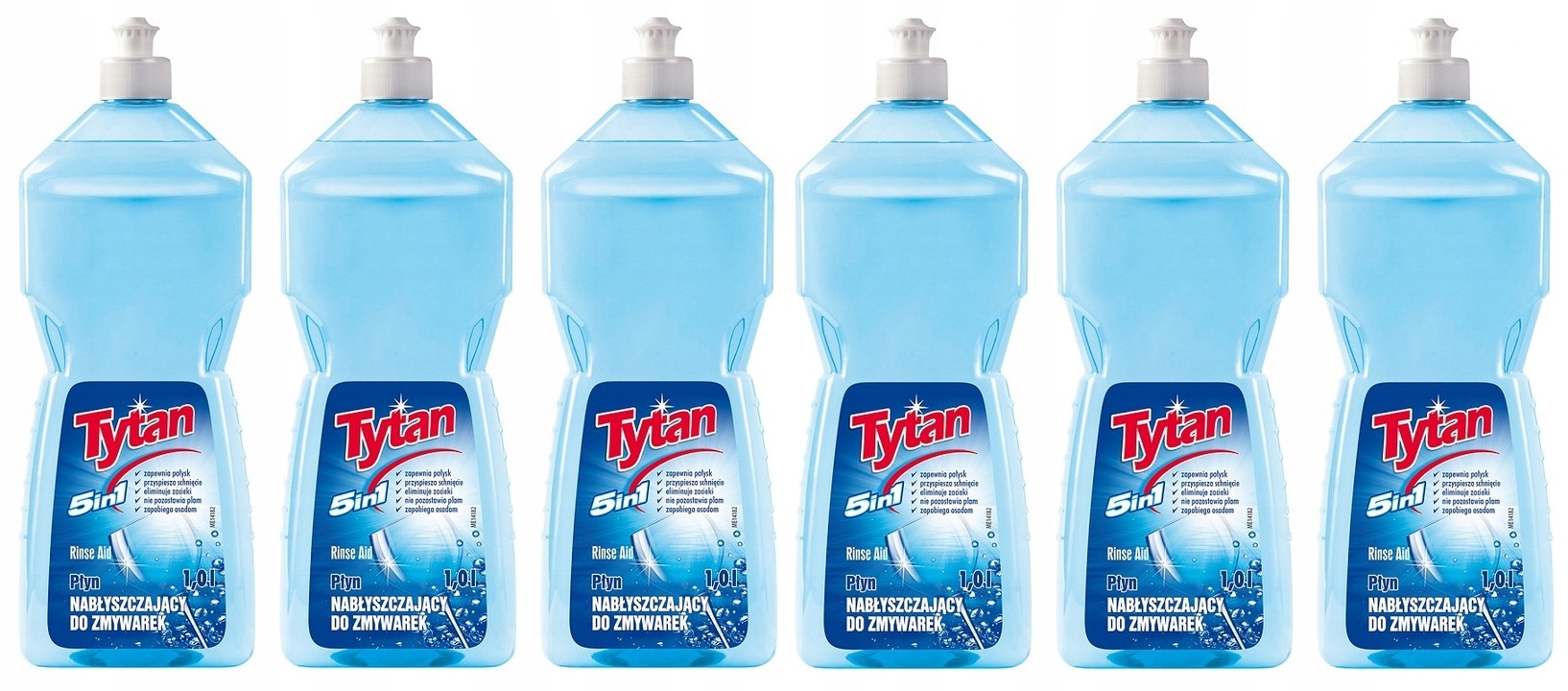 Levně 6xTYTAN Leštidlo 5 V 1 Pro Myčky Nádobí 1 L