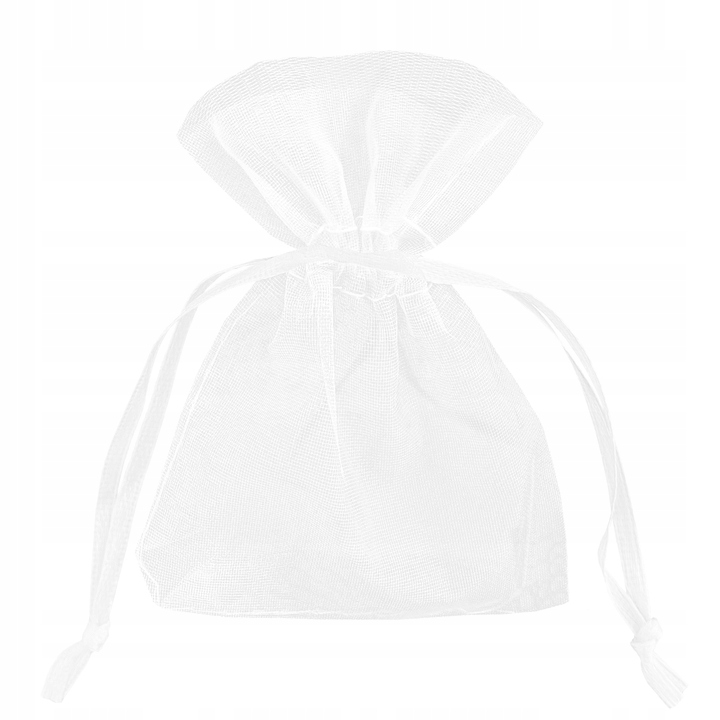 

Podziękowania gości ślub woreczki z organzy białe