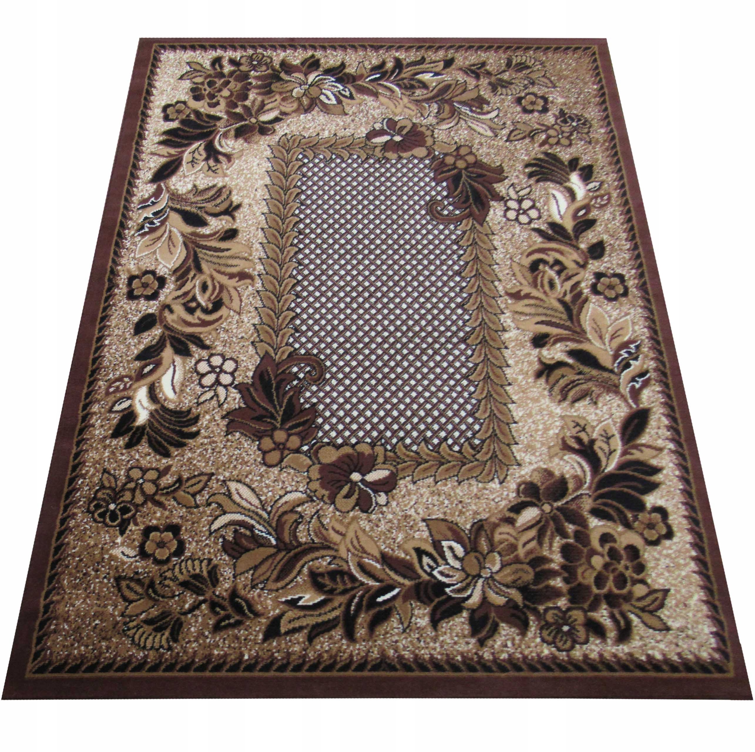 Alfa 120x170 Klasyczny tani dywan Bcf 01 Brąz