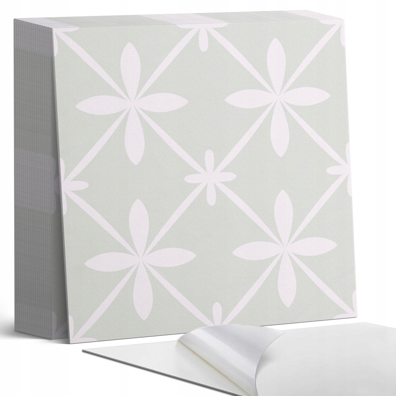 Nástěnné Pvc dlaždice Síťovaný vzor s floristickými prvky 20 x 20 x 20 cm