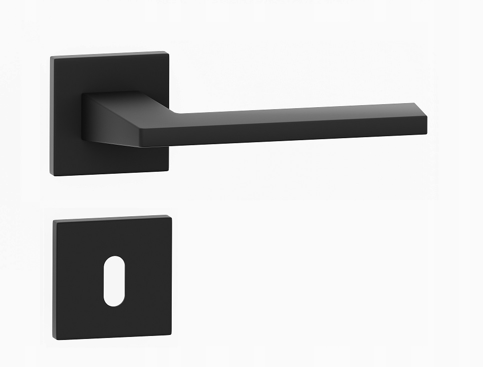 talianska kľučka Siso čierna s rozetami na kľúč