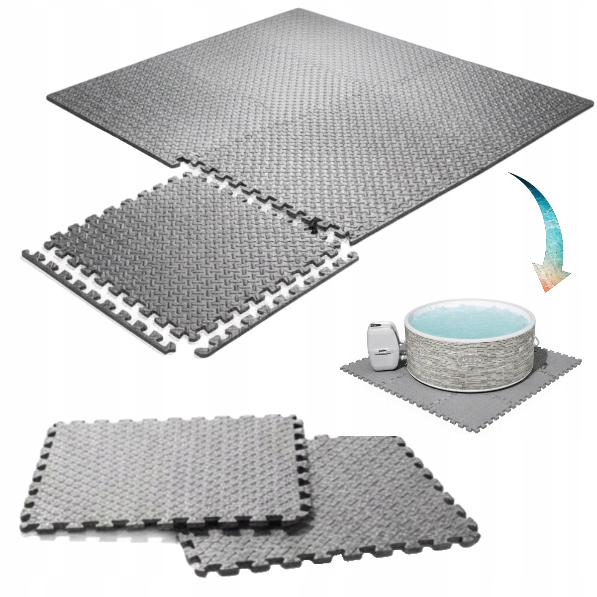 Pěnová Podložka Ochranná Izolační Podložka Pod Bestway Lay-z-spa Vancouver 155x60cm