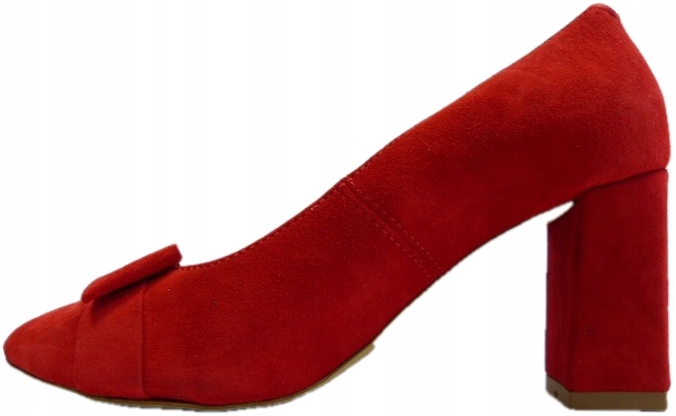 czerwone czółenka na słupku miękkie R.Polański 37 Marka R.Polański