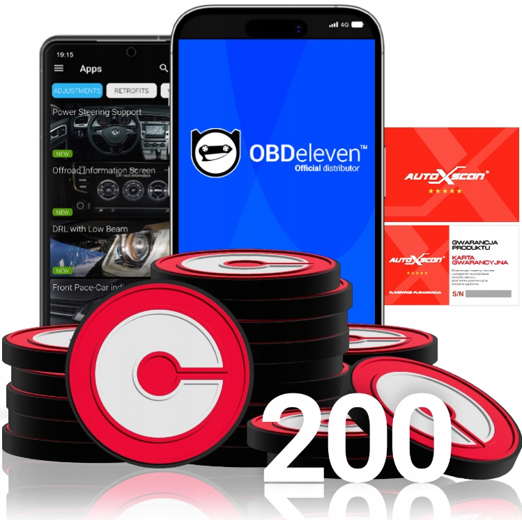 200 kreditov do aplikácie OBDeleven 200 kreditov OBDeleven Poľský Dealer