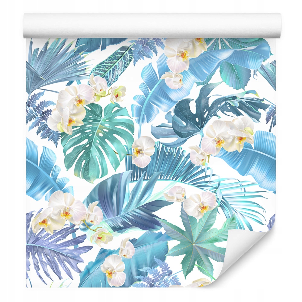 Tapeta do obývacího pokoje zeleň, květiny, rostliny, orchideje