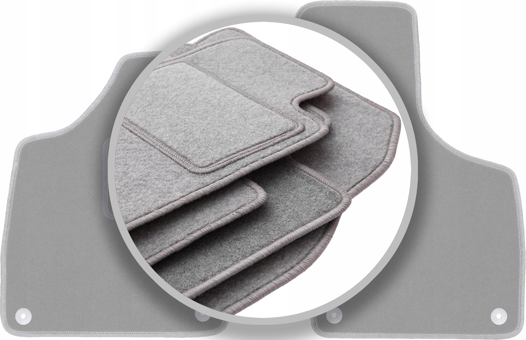 Velurové koberce Oslo šedé pro: Audi Tt II 8J kabriolet, roadster, kupé 2006