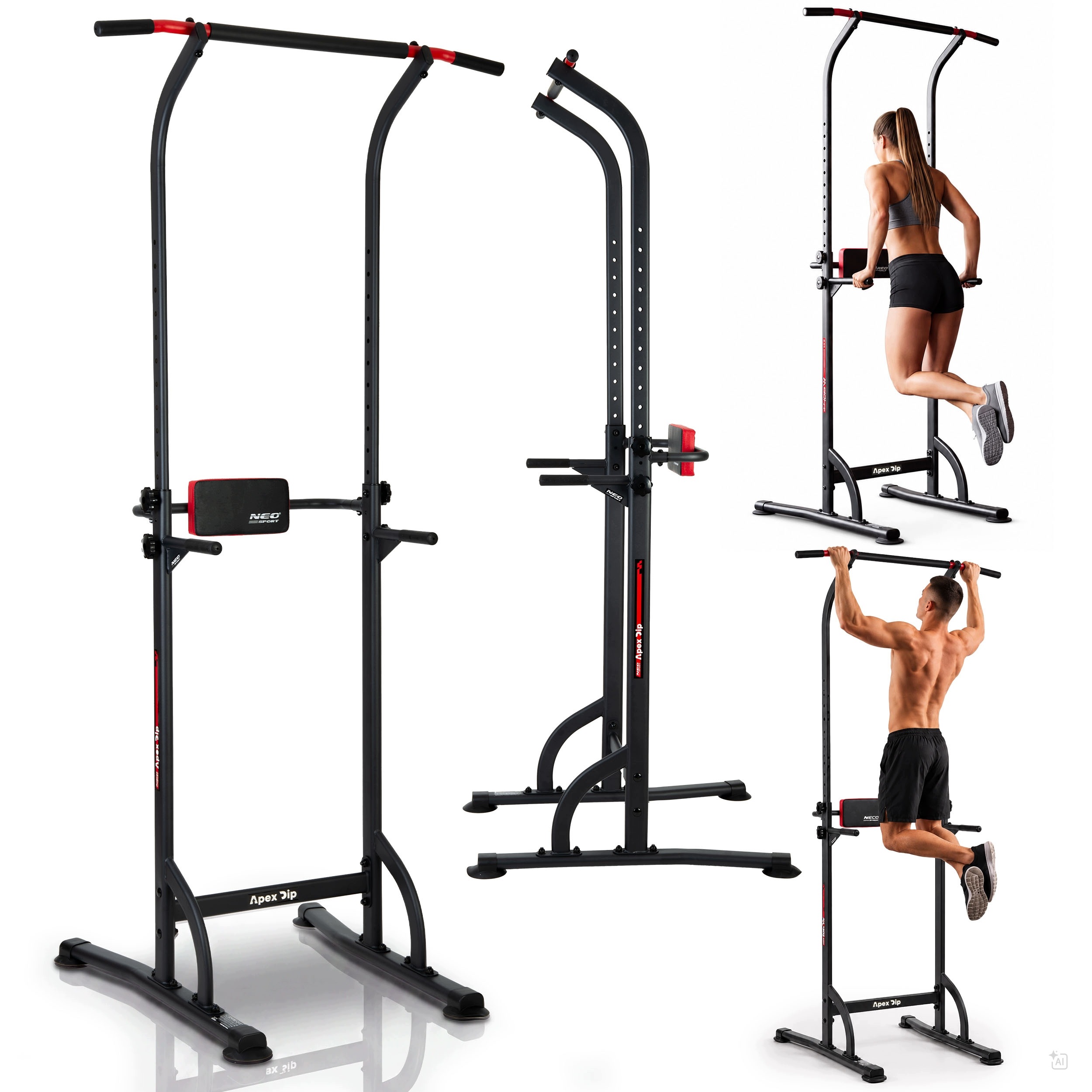 Drążek Do Podciągania Dipów Wolnostojący Stabilny Udźwig 100 kg Neo-sport