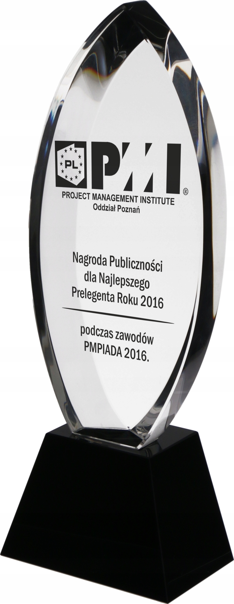 ELEGANCKA STATUETKA SZKLANA - GRAWER ORAZ ETUI