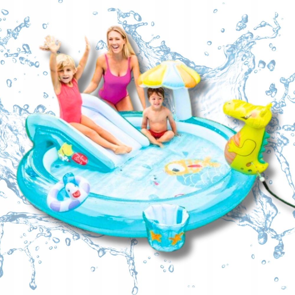 Bazén Pre Deti nafukovacie Ihrisko šmýkačka fontána Intex